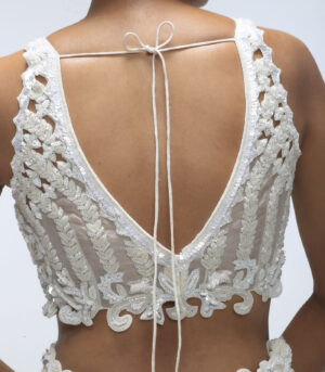 Ivory Illume Pure Silk Sequins Embellished Lehenga Set