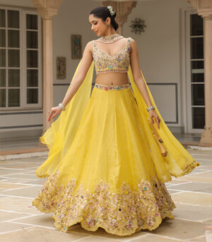 Gulzar Heavy Choker Scallop Lehenga Set