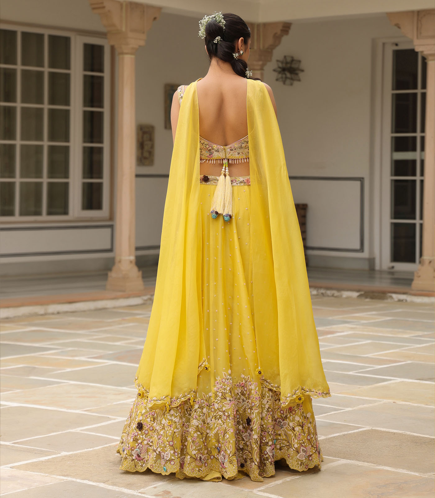 Gulzar Heavy Choker Scallop Lehenga Set - Image 2