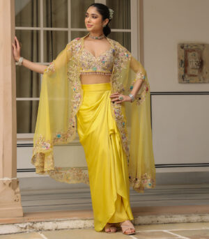 Gulzar Cape Drape Skirt Set