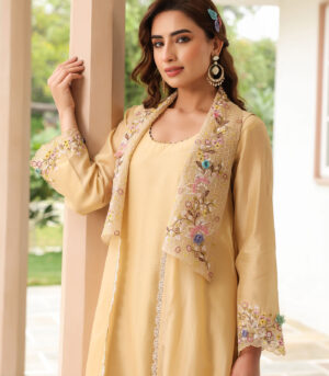 Gulzar Heavy Jacket Style Kurta Set