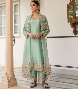 Gulzar Jacket Style Kurta Set