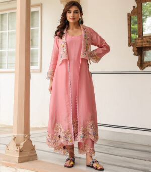 Gulzar Heavy Jacket Style Kurta Set