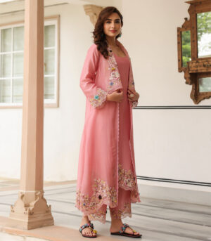 Gulzar Heavy Jacket Style Kurta Set