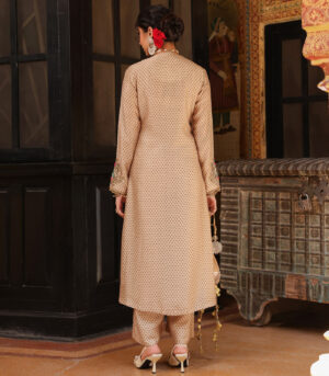 Ahista Ivory Printed Frockstyle Kurta Set