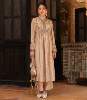 Ahista Ivory Printed Frockstyle Kurta Set