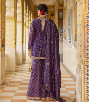 Ahista Purple Printed Sharara Set