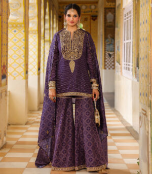 Ahista Purple Printed Sharara Set