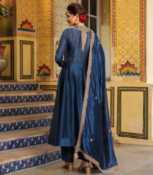 Ahista Blue Kalidaar Set