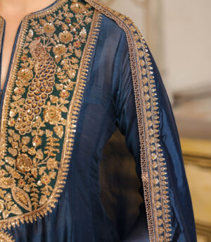 Ahista Blue Kalidaar Set