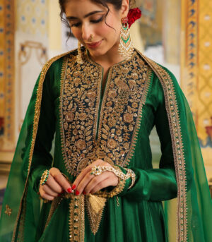 Ahista Green Kalidaar Set