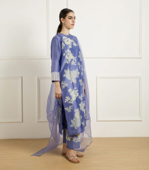 TWILIGHT FRONT PLEATS TUNIC IN SILK CHANDERI