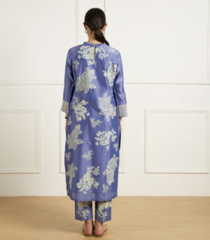 TWILIGHT FRONT PLEATS TUNIC IN SILK CHANDERI