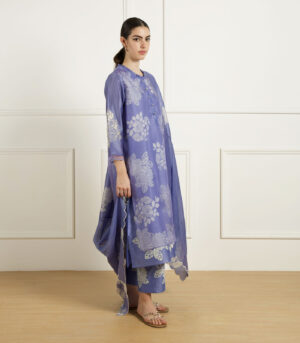 TWILIGHT DOUBLE LAYER TUNIC IN SILK CHANDERI