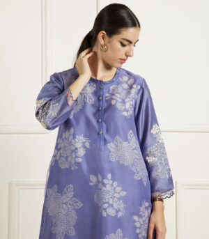 TWILIGHT DOUBLE LAYER TUNIC IN SILK CHANDERI