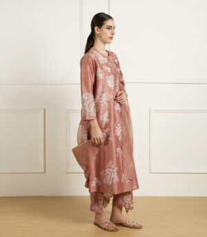 ALMOND DISCHARGE PRINT TUNIC