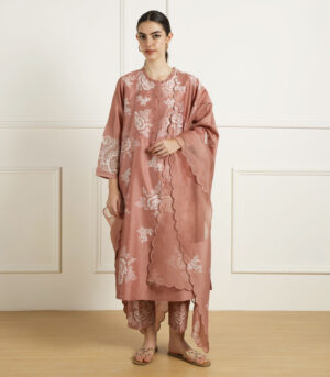 ALMOND DISCHARGE PRINT TUNIC