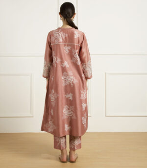 ALMOND DISCHARGE PRINT TUNIC