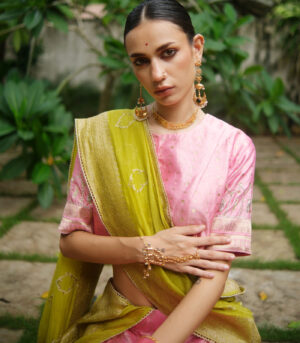 Brocade choli with benerasi lehenga