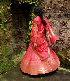 Antique benerasi woven lehenga set