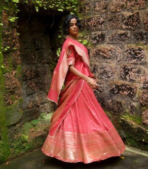 Antique benerasi woven lehenga set