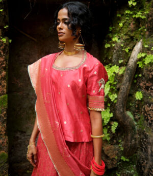 Antique benerasi woven lehenga set