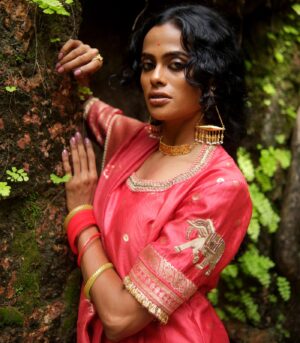 Antique benerasi woven lehenga set