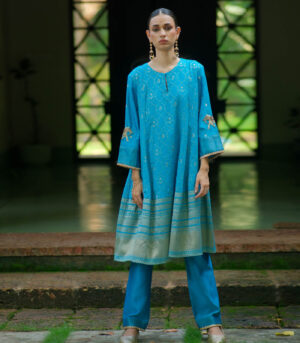 Antique benerasi woven kurta set