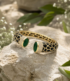 Emerald Noir Enamel Kada
