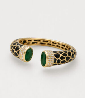 Emerald Noir Enamel Kada