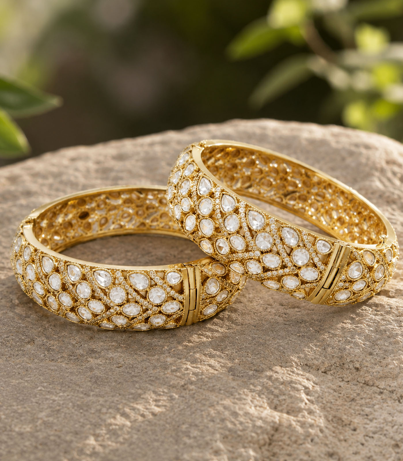 Polki Statement Kada Pair