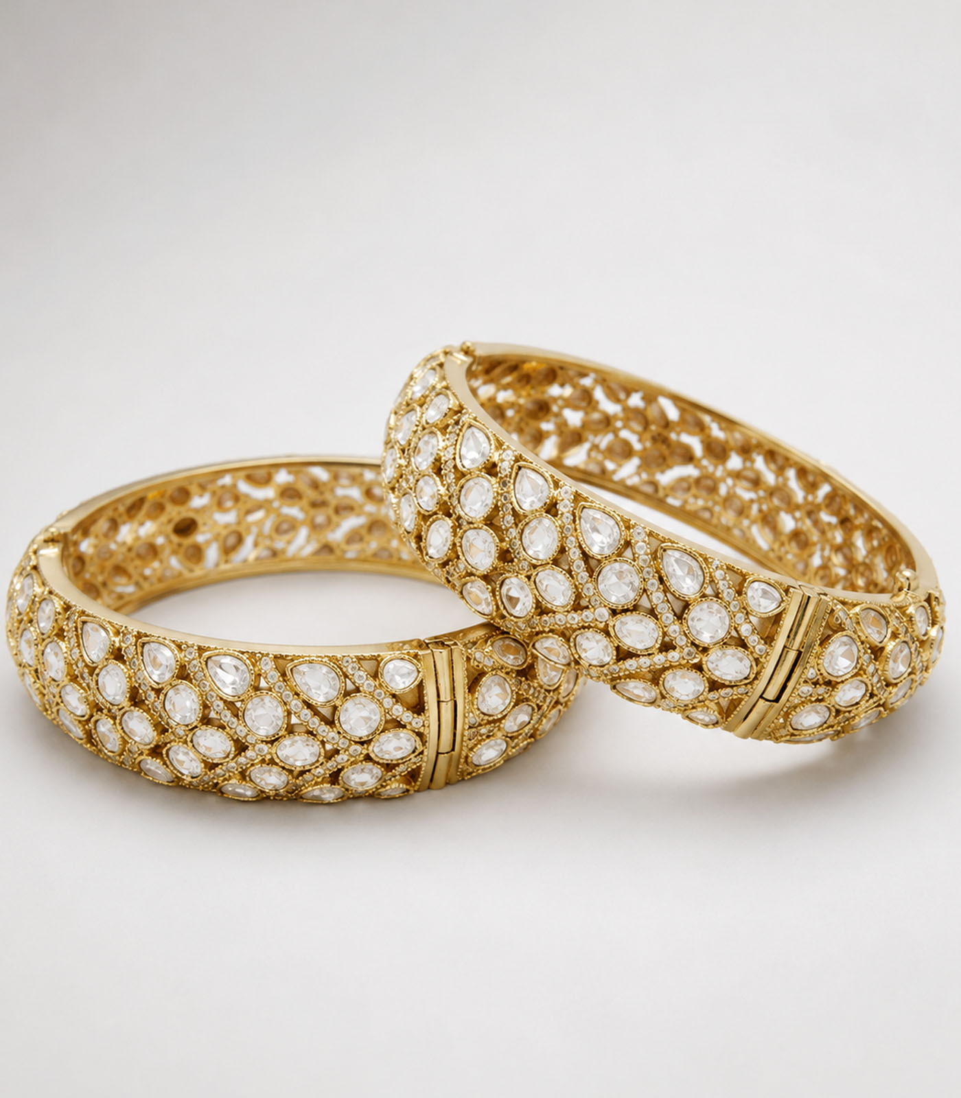 Polki Statement Kada Pair - Image 2