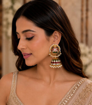 Heritage Polki Jhumka Earrings