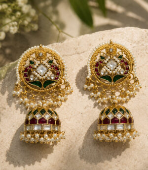 Heritage Polki Jhumka Earrings