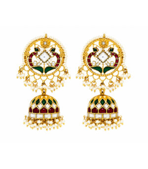 Heritage Polki Jhumka Earrings