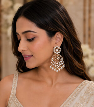 Pearl Chandbali Earrings