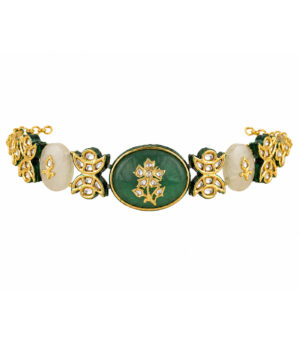 Emerald Floral Gemstone Choker Set
