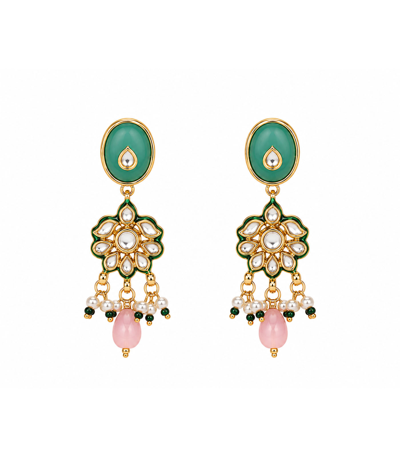 Pastel Kundan Floral Choker Set - Image 2