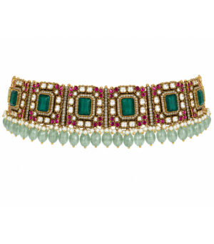 Emerald Kundan Choker Set