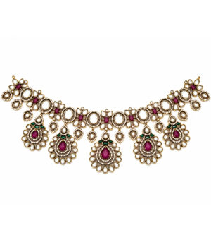 Ruby Kundan Statement Necklace Set