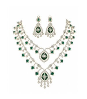 Emerald Layered Statement Necklace Set