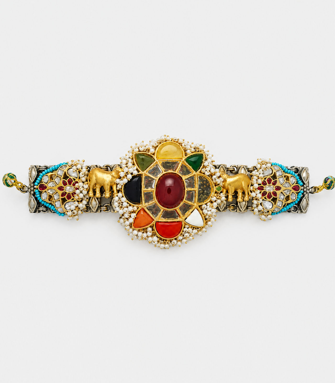 Navratna Floral Choker Set - Image 5