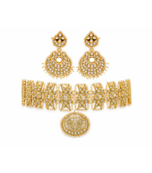 Kundan Pearl Bridal Choker Set