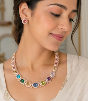 Multi-Gemstone Tennis Necklace Set