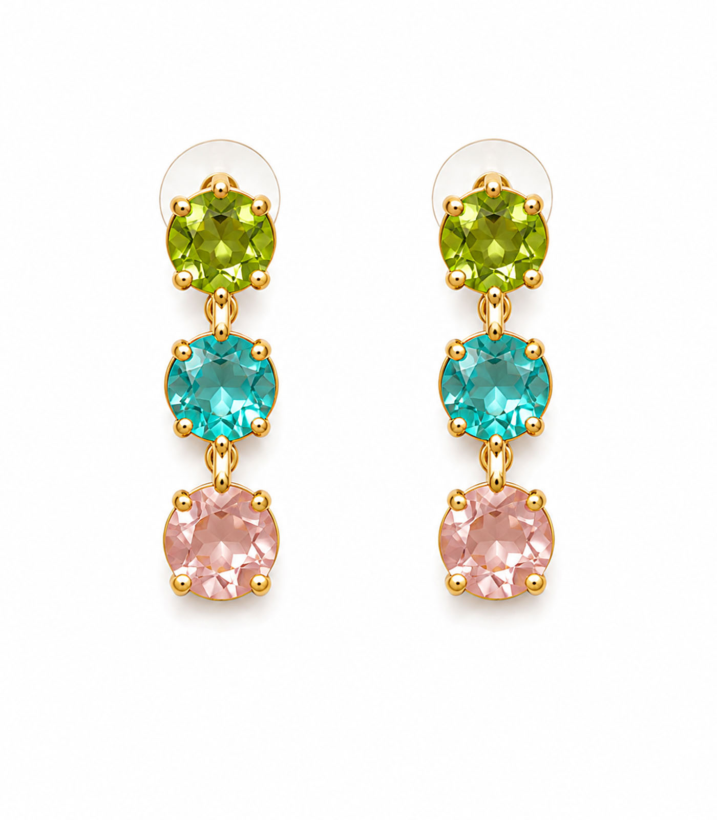 Multi-Coloured Floral Gemstone Necklace Set - Image 2