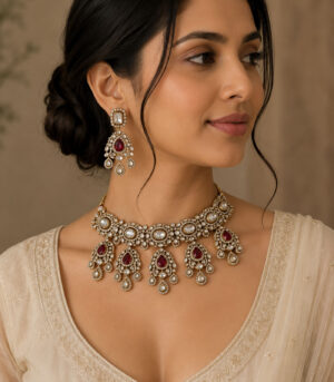 Navratna Floral Choker Set