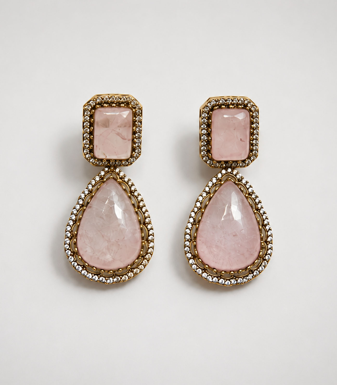 Pastel Pink Polki Choker Set - Image 5