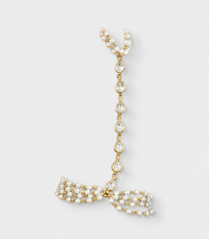 Pearl & Polki Bridal Haath Phool Bracelet